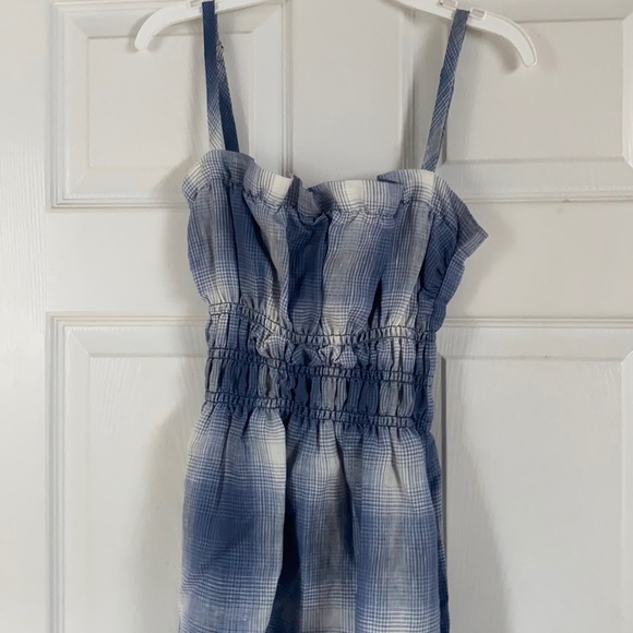 Reformation MIDI-Length blue plaid picnic dress - Picture 3 of 8